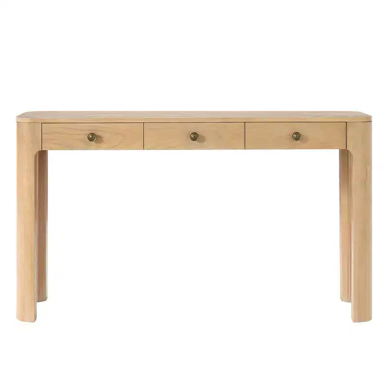 Console rustique et table d'entrée | 3 tiroirs dissimulés, pieds épais et robustes