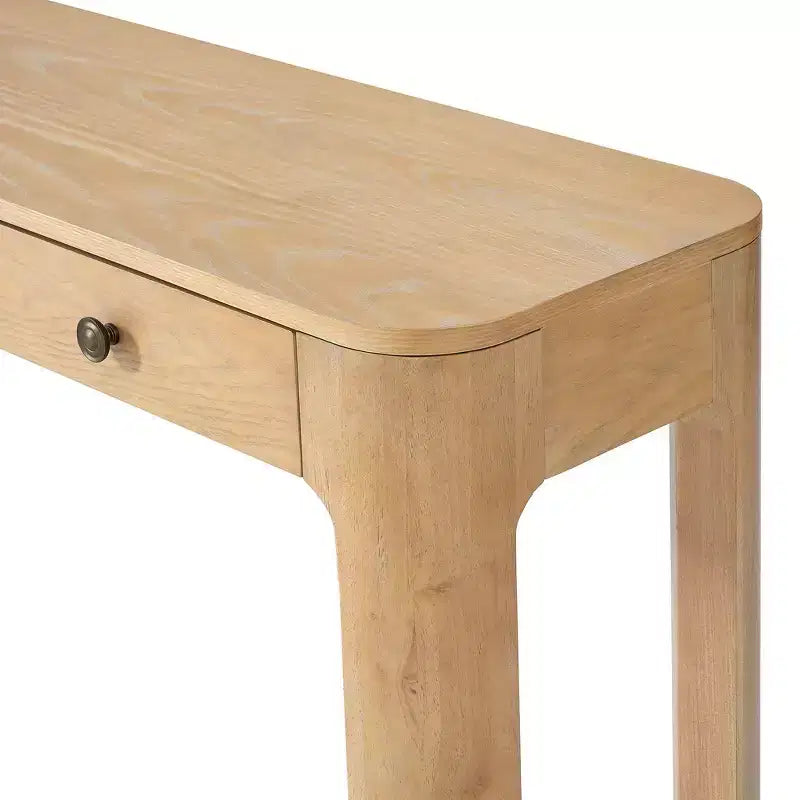 Console rustique et table d'entrée | 3 tiroirs dissimulés, pieds épais et robustes