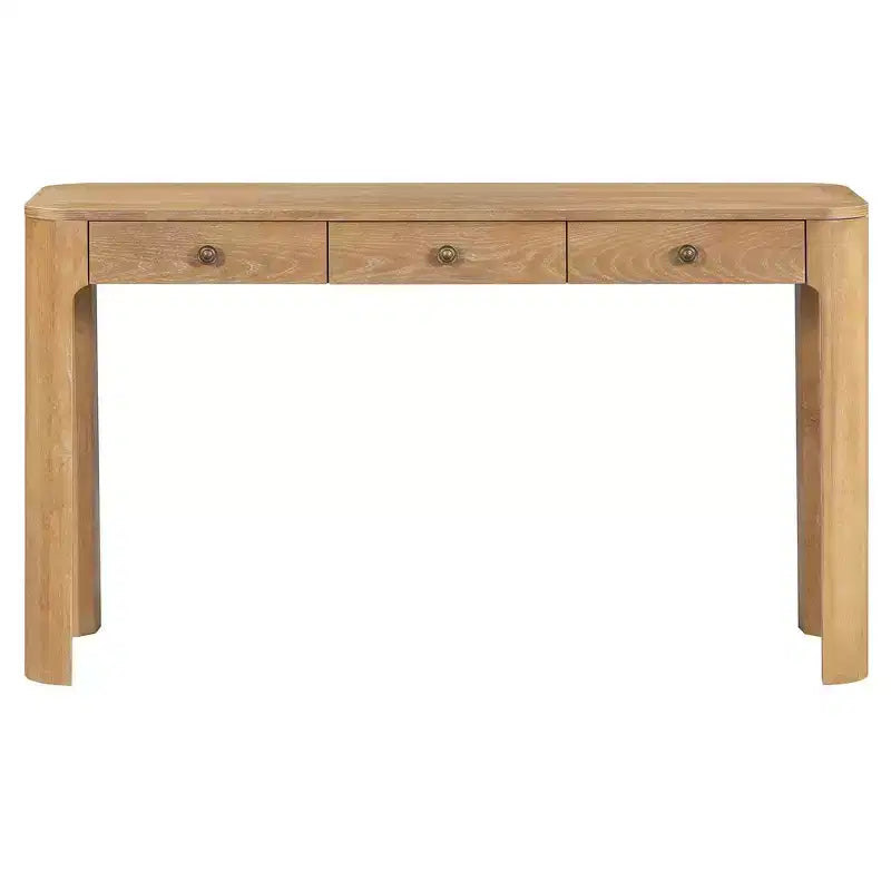 Console rustique et table d'entrée | 3 tiroirs dissimulés, pieds épais et robustes