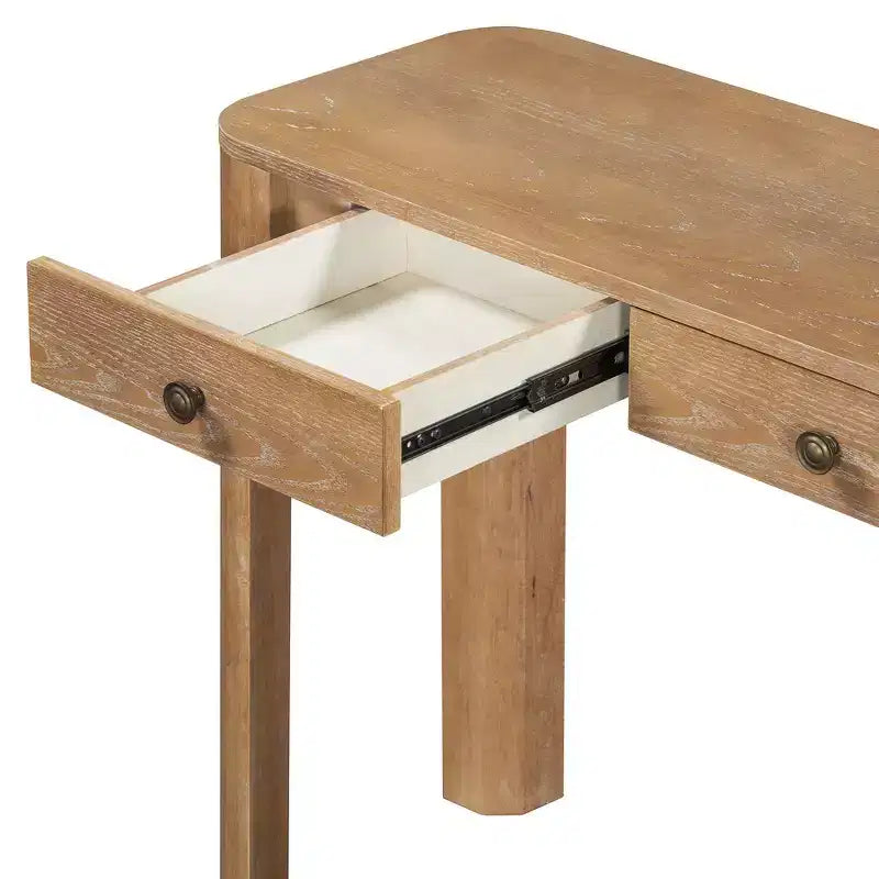 Console rustique et table d'entrée | 3 tiroirs dissimulés, pieds épais et robustes