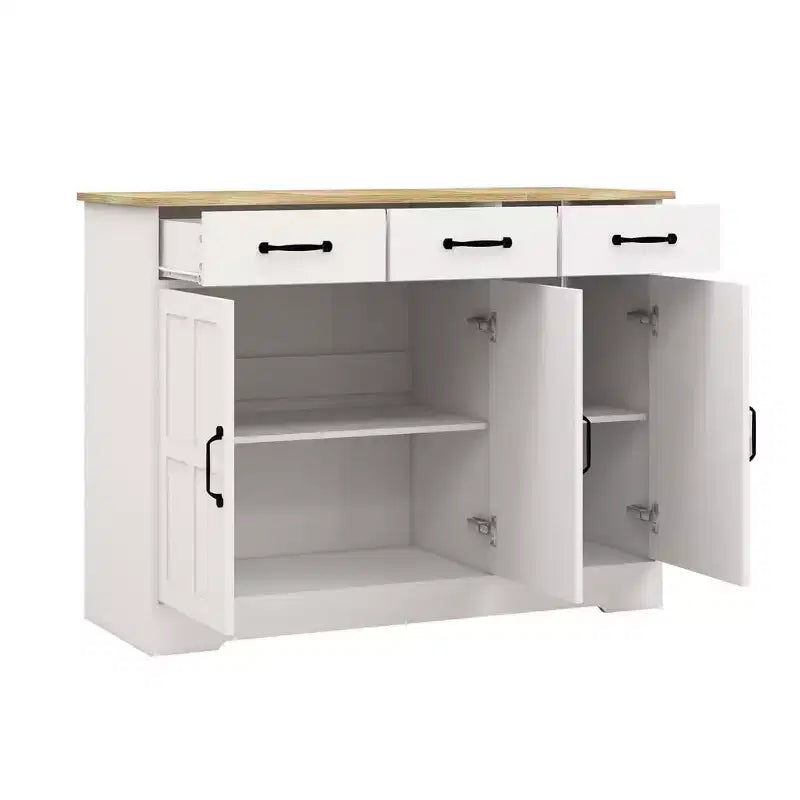 Buffet de ferme | 3 tiroirs, 3 portes, console et meuble à vin