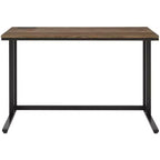 Bureau d'ordinateur en métal gris 28" | Étagère de rangement ouverte, bureau moderne