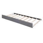Lit plate-forme capitonné pour lit double/grand lit avec lit gigogne | Polaire Teddy & Lumière LED