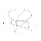 Table à manger ronde classique de 47 po | 4 places, Design moderne