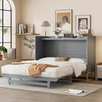 Lit escamotable Queen Murphy avec pieds dorés | Lit pliant pour chambre d'amis