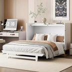 Lit escamotable Queen Murphy avec pieds dorés | Lit pliant pour chambre d'amis