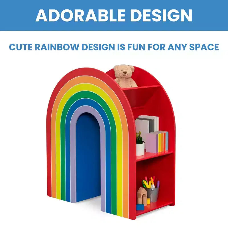 Bibliothèque Arc-en-ciel pour enfants | Rangement coloré pour chambre d'enfant