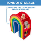 Bibliothèque Arc-en-ciel pour enfants | Rangement coloré pour chambre d'enfant