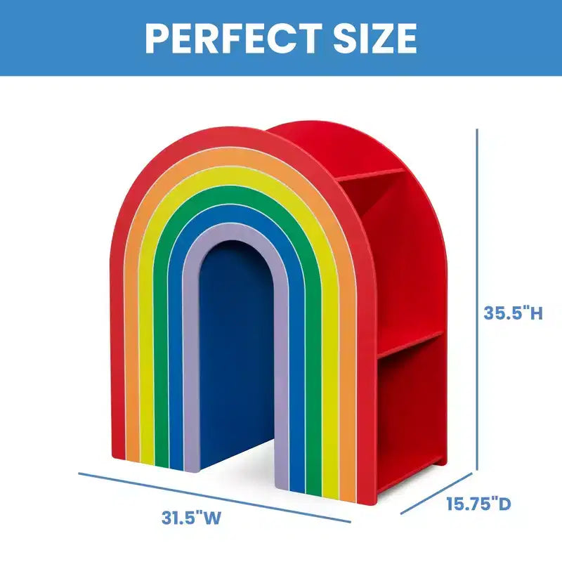 Bibliothèque Arc-en-ciel pour enfants | Rangement coloré pour chambre d'enfant