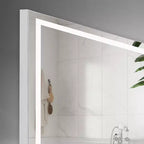 Miroir de salle de bain LED anti-buée 48" | 3 couleurs et 5 niveaux de gradation, bord droit