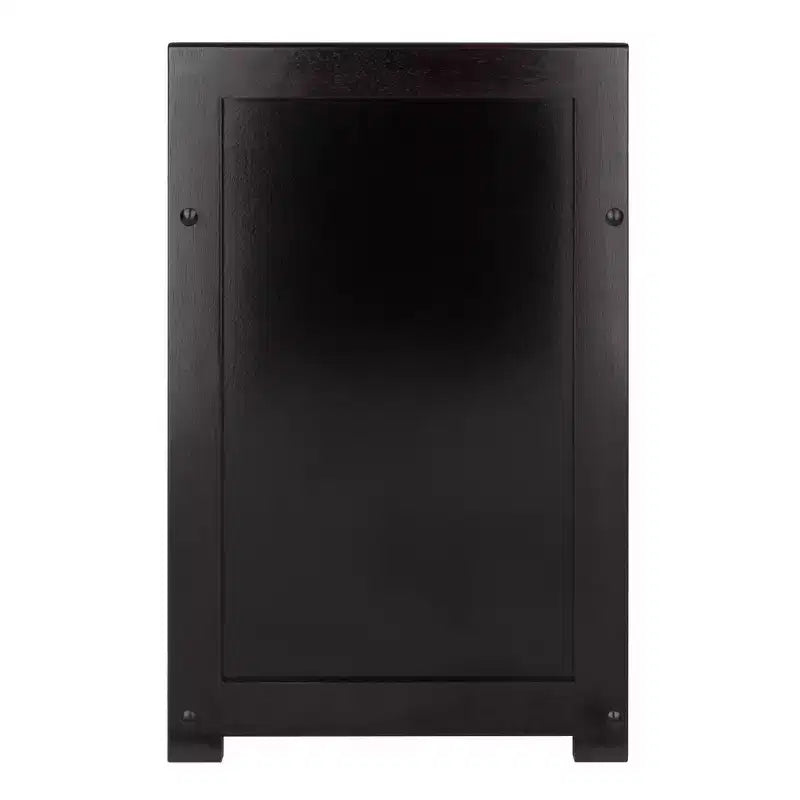 Banc de rangement 3 sections Addison | Espresso foncé, Pouf en similicuir