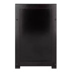 Banc de rangement 3 sections Addison | Espresso foncé, Pouf en similicuir