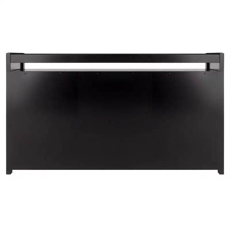 Banc de rangement 3 sections Addison | Espresso foncé, Pouf en similicuir