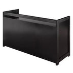 Banc de rangement 3 sections Addison | Espresso foncé, Pouf en similicuir
