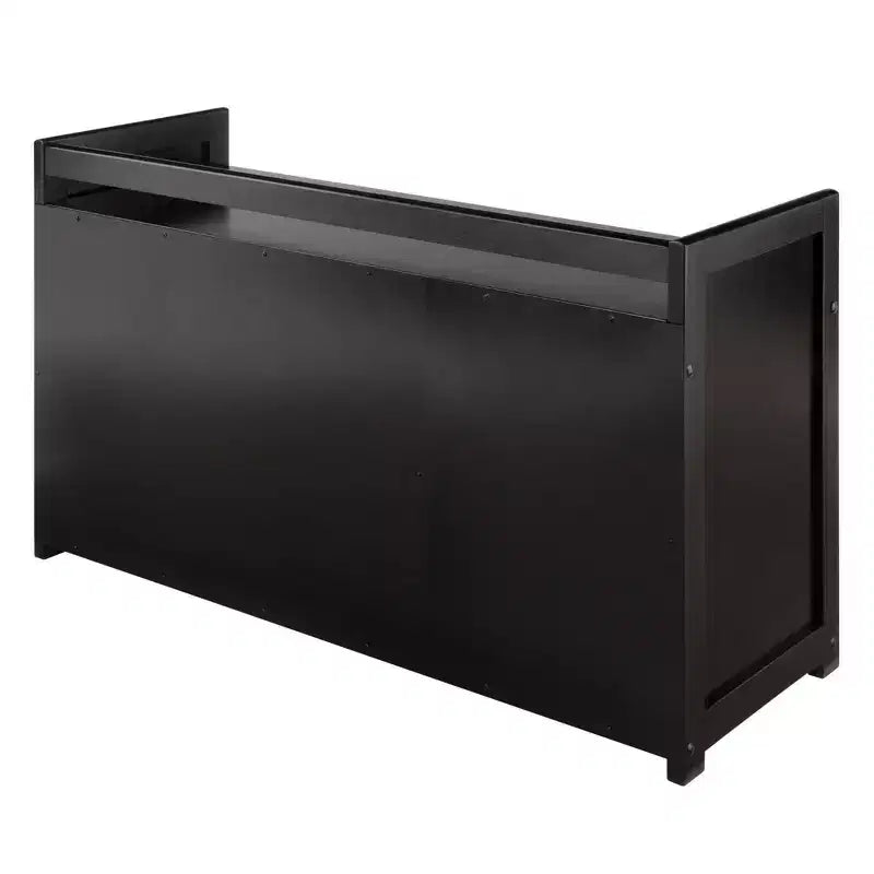 Banc de rangement 3 sections Addison | Espresso foncé, Pouf en similicuir