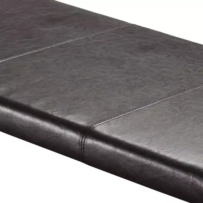 Banc en similicuir rembourré Espresso | Aucun assemblage requis, assise souple en PU