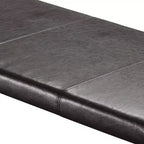 Banc en similicuir rembourré Espresso | Aucun assemblage requis, assise souple en PU