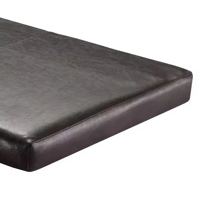 Banc en similicuir rembourré Espresso | Aucun assemblage requis, assise souple en PU