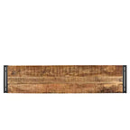 Banc de 180 cm en bois recyclé fait main | Pieds en fer, style industriel rustique