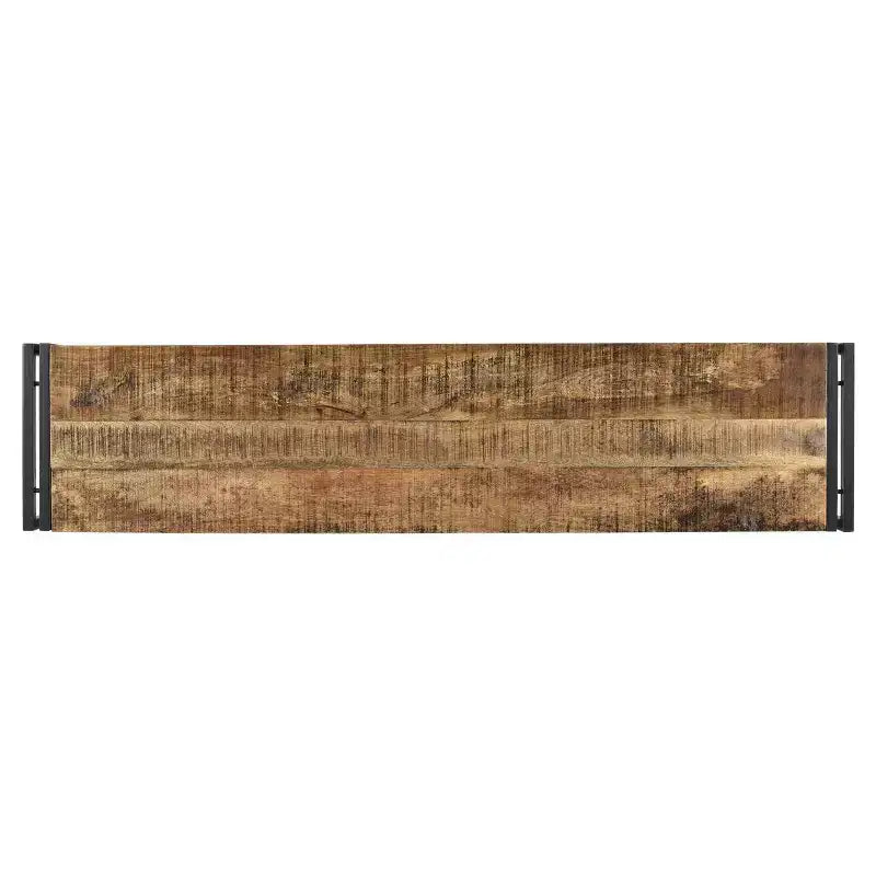 Banc de 180 cm en bois recyclé fait main | Pieds en fer, style industriel rustique