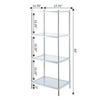 Étagère tour chromée à 4 niveaux de 109 cm | Organisateur de rangement pour salle de bain et chambre à coucher