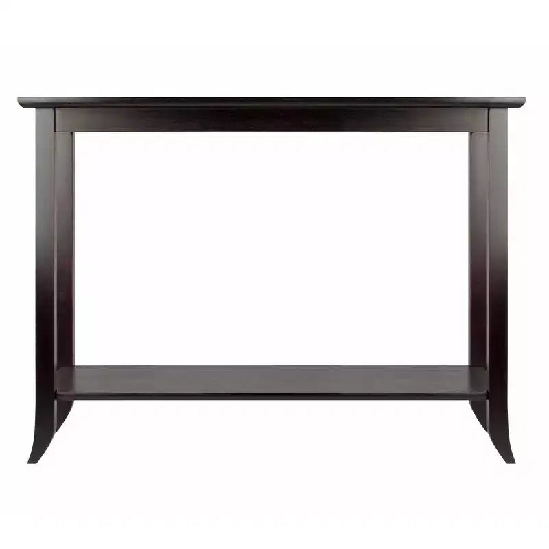 Console Gênes avec plateau en verre | Expresso, étagère en verre trempé, bois composite