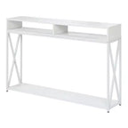 Console de luxe Tucson avec étagère | Meuble d'entrée et de salon