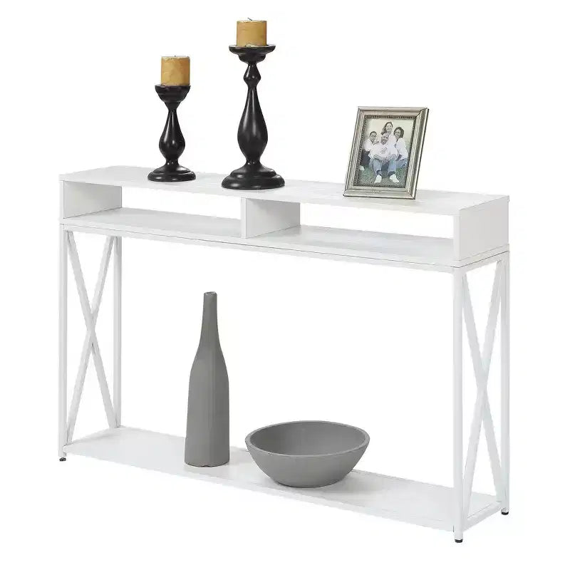 Console de luxe Tucson avec étagère | Meuble d'entrée et de salon
