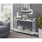 Console de luxe Tucson avec étagère | Meuble d'entrée et de salon