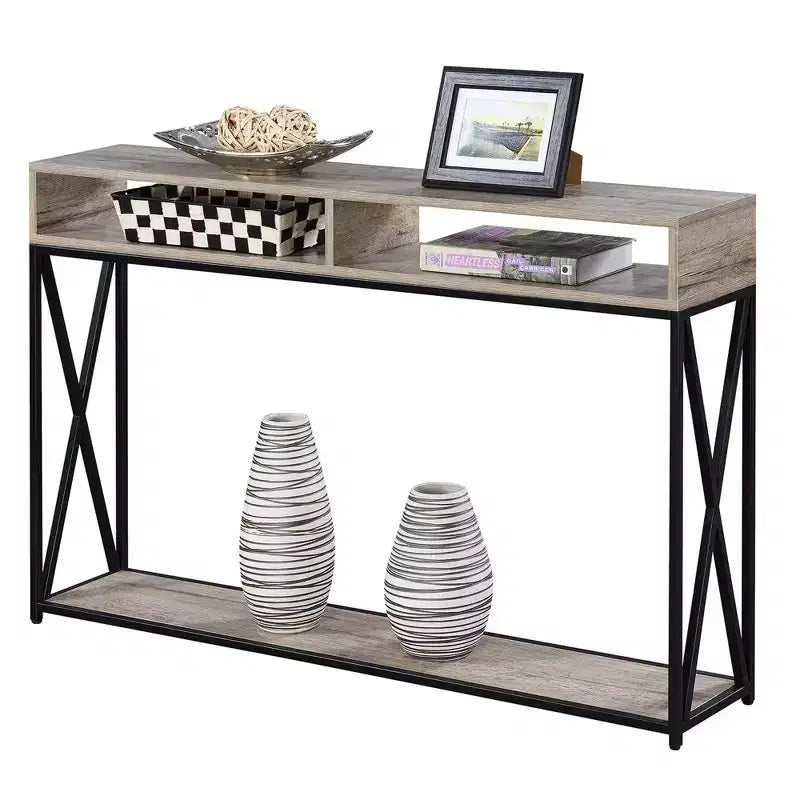 Console de luxe Tucson avec étagère | Meuble d'entrée et de salon