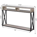 Console de luxe Tucson avec étagère | Meuble d'entrée et de salon