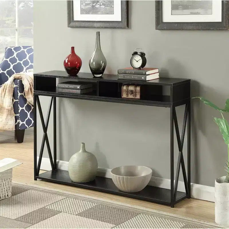 Console de luxe Tucson avec étagère | Meuble d'entrée et de salon