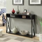 Console de luxe Tucson avec étagère | Meuble d'entrée et de salon