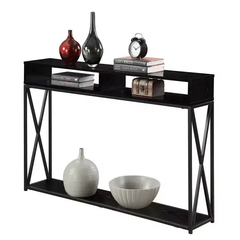 Console de luxe Tucson avec étagère | Meuble d'entrée et de salon