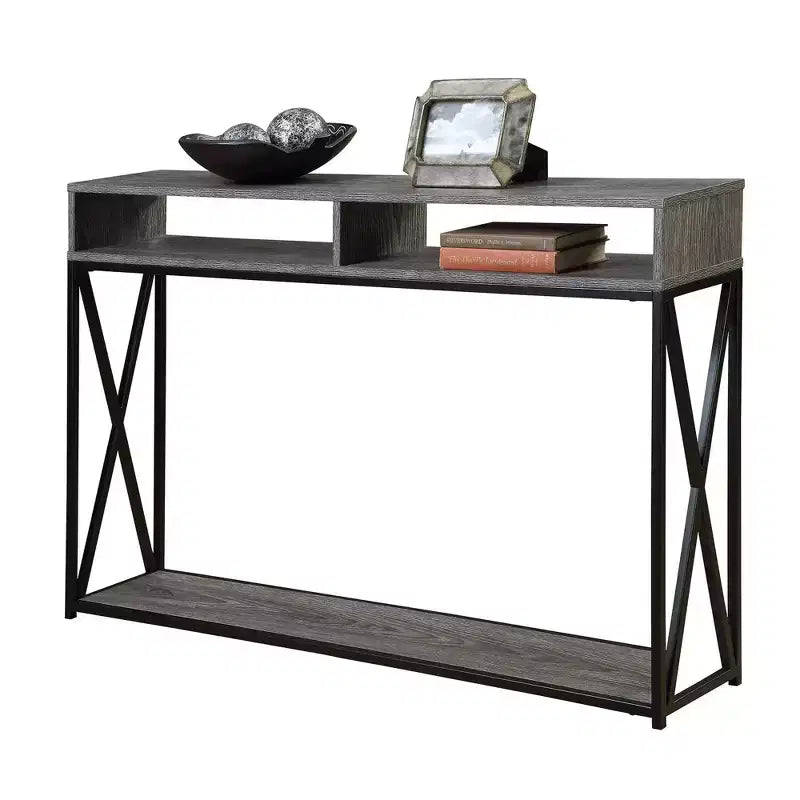 Console de luxe Tucson avec étagère | Meuble d'entrée et de salon