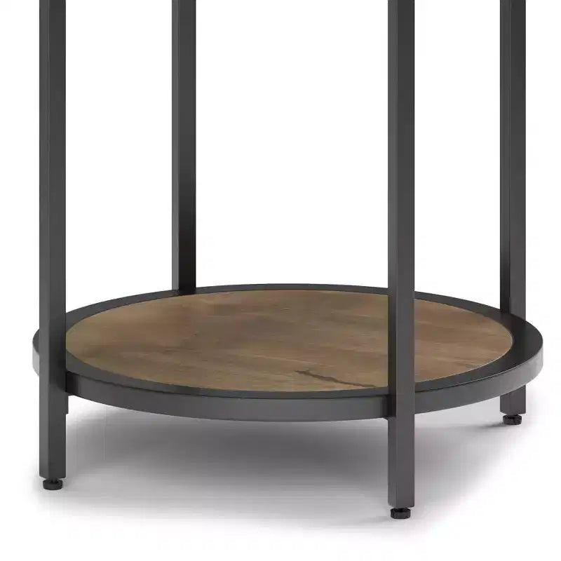 Table d'appoint ronde 18" | Table d'appoint compacte pour le salon et la chambre