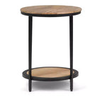 Table d'appoint ronde 18" | Table d'appoint compacte pour le salon et la chambre