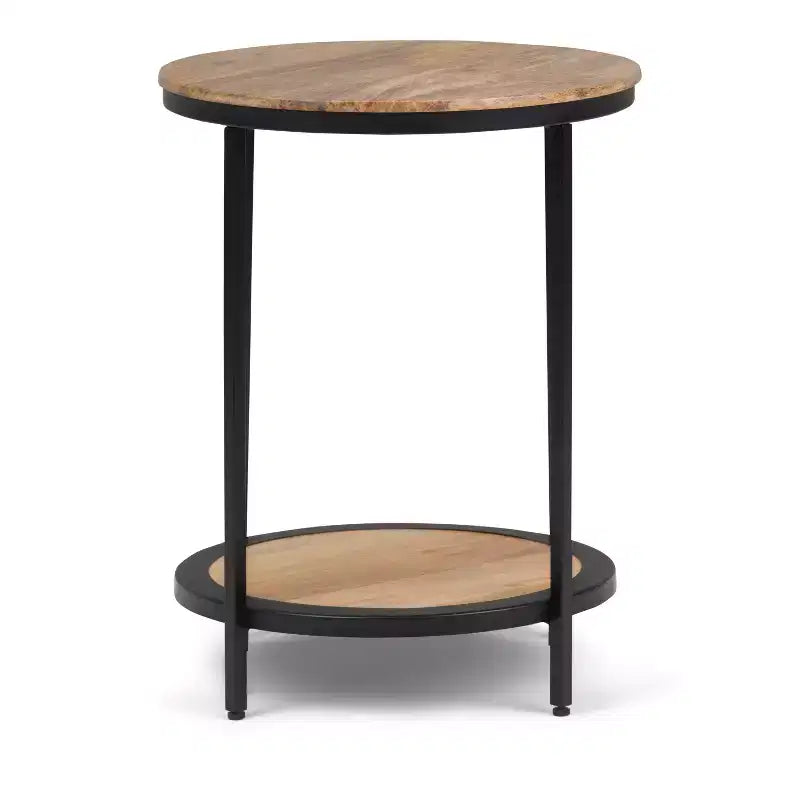 Table d'appoint ronde 18" | Table d'appoint compacte pour le salon et la chambre