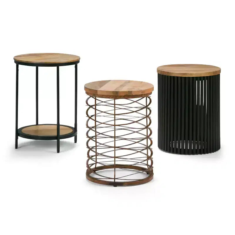 Table d'appoint ronde 18" | Table d'appoint compacte pour le salon et la chambre