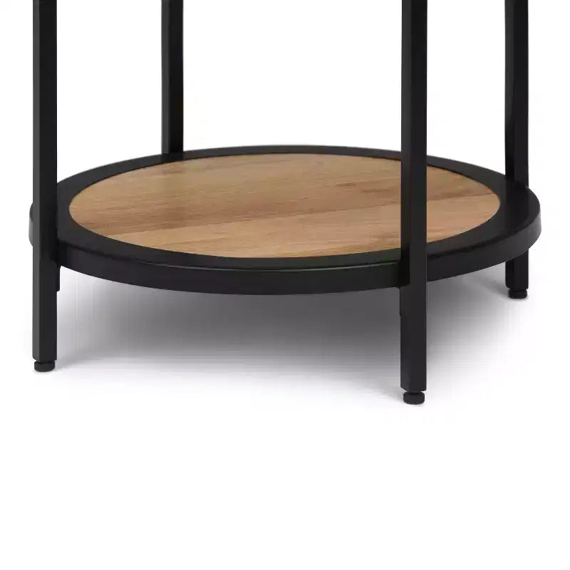 Table d'appoint ronde 18" | Table d'appoint compacte pour le salon et la chambre