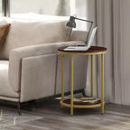Table d'appoint ronde 18" | Table d'appoint compacte pour le salon et la chambre