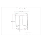 Table d'appoint ronde 18" | Table d'appoint compacte pour le salon et la chambre