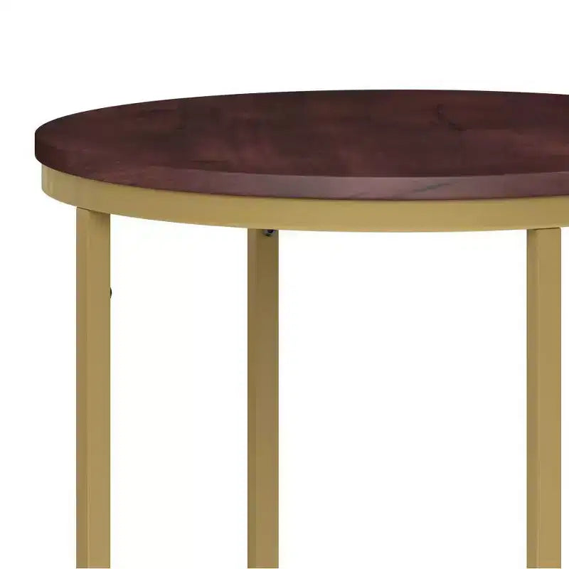 Table d'appoint ronde 18" | Table d'appoint compacte pour le salon et la chambre