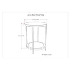 Table d'appoint ronde 18" | Table d'appoint compacte pour le salon et la chambre