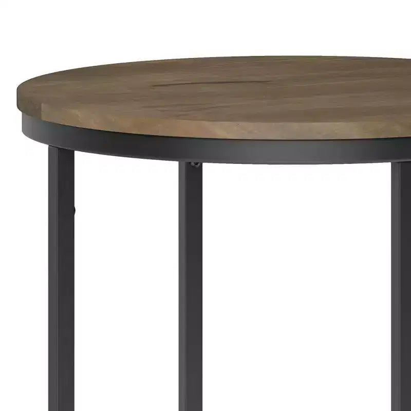 Table d'appoint ronde 18" | Table d'appoint compacte pour le salon et la chambre