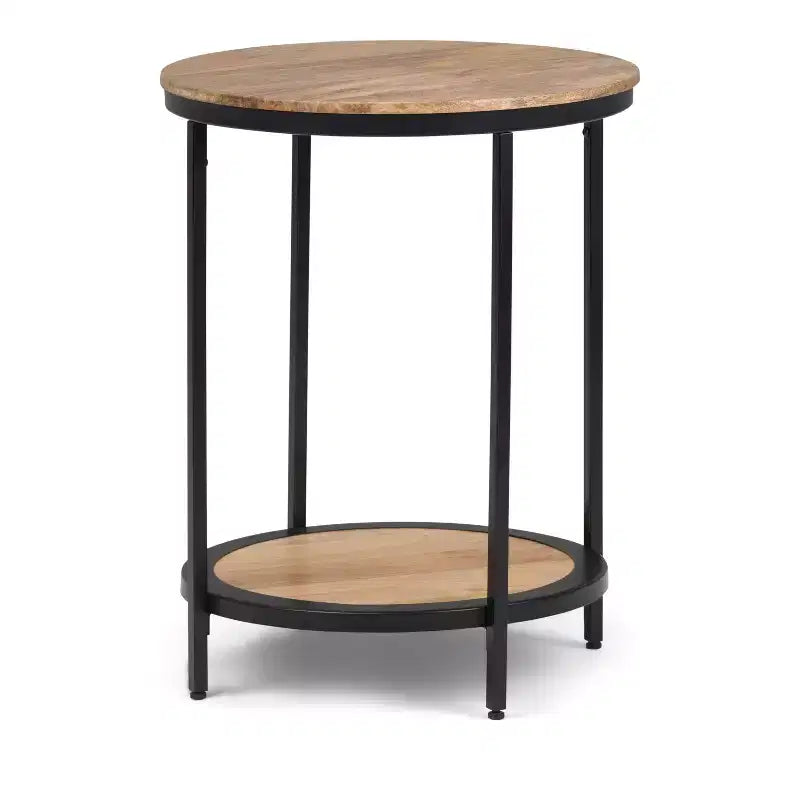 Table d'appoint ronde 18" | Table d'appoint compacte pour le salon et la chambre