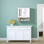 Armoire de toilette murale double miroir | Armoire à pharmacie avec étagère, Blanche