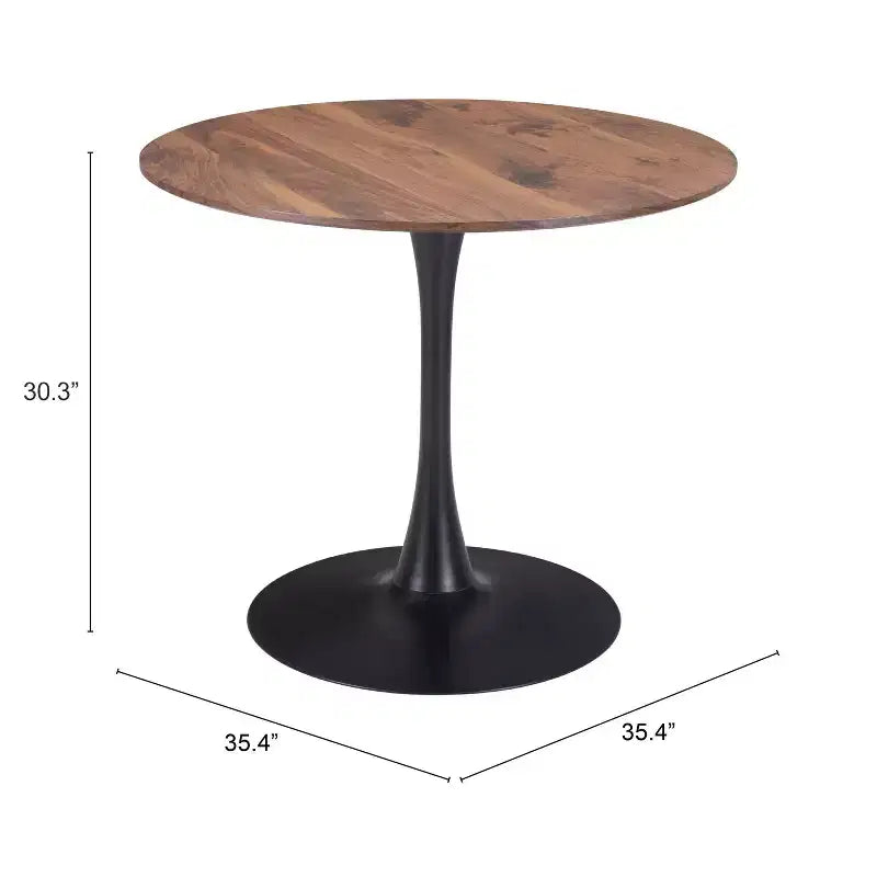 Table à manger ronde moderne Olympia | Table de cuisine et de salle à manger compacte de 90 cm