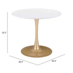 Table à manger ronde moderne Olympia | Table de cuisine et de salle à manger compacte de 90 cm