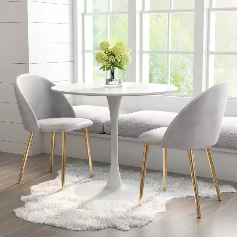 Table à manger ronde moderne Olympia | Table de cuisine et de salle à manger compacte de 90 cm